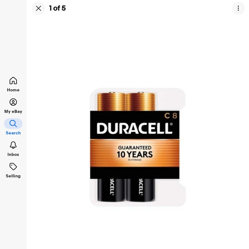 Duracell Black and Gold C8 Batteries